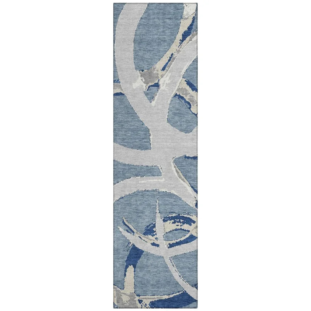 LOOMLAN Rugs Aloura Denim Washable Indoor-Outdoor Rug