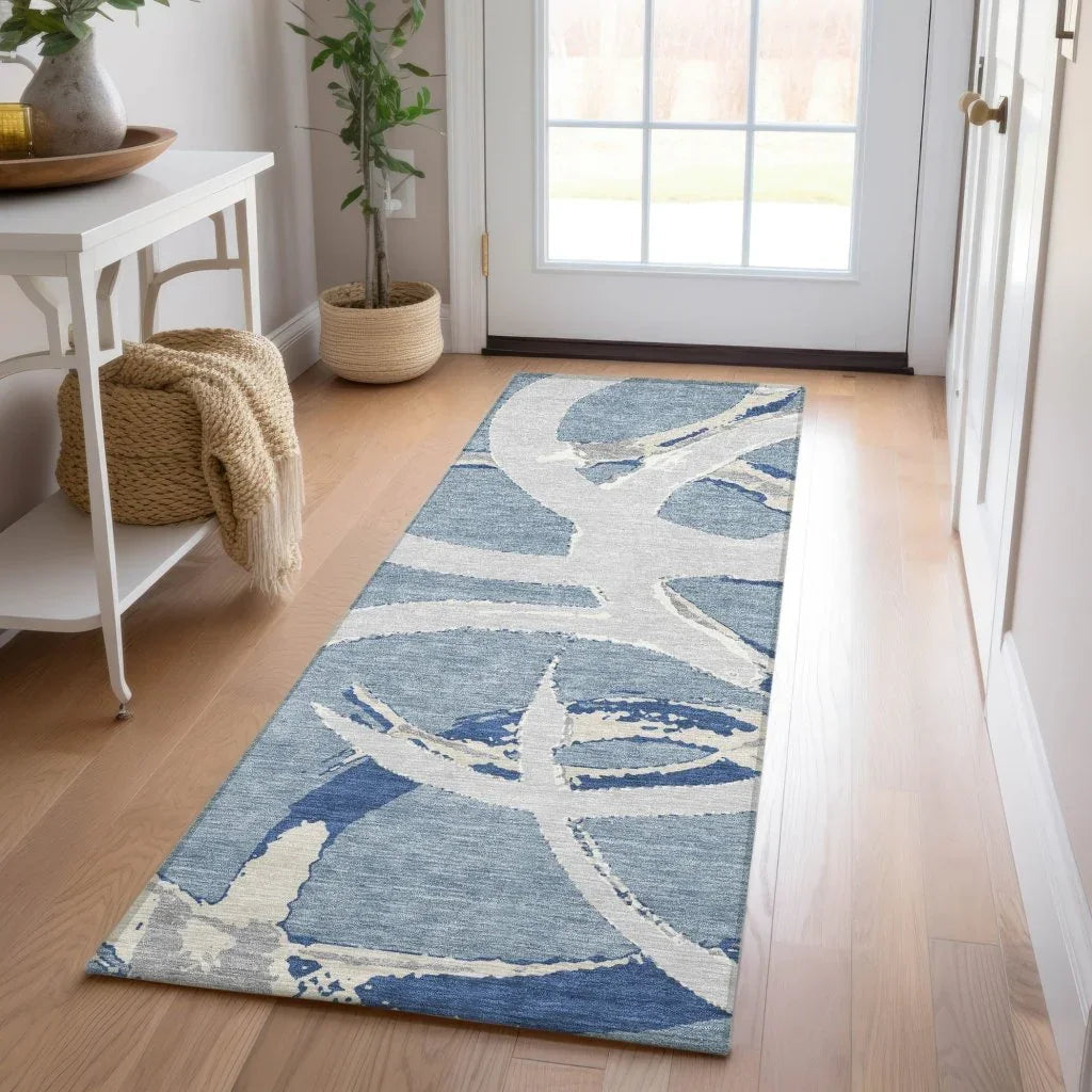 LOOMLAN Rugs Aloura Denim Washable Indoor-Outdoor Rug