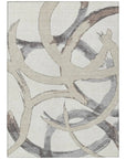 LOOMLAN Rugs Aloura Ivory Washable Indoor-Outdoor Rug
