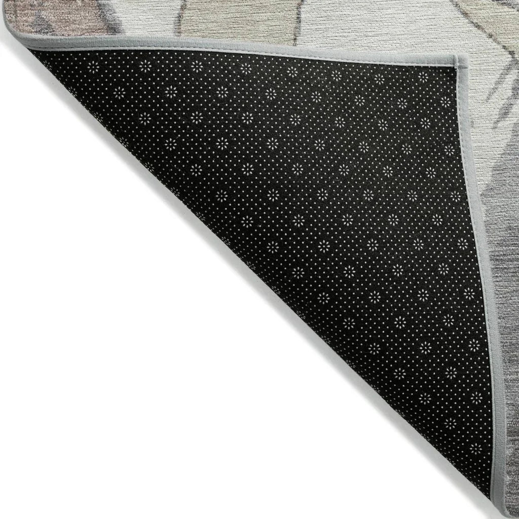 LOOMLAN Rugs Aloura Ivory Washable Indoor-Outdoor Rug