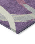 LOOMLAN Rugs Aloura Purple Washable Indoor-Outdoor Rug