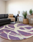 LOOMLAN Rugs Aloura Purple Washable Indoor-Outdoor Rug