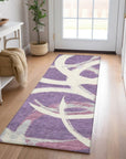 LOOMLAN Rugs Aloura Purple Washable Indoor-Outdoor Rug