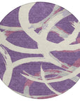 LOOMLAN Rugs Aloura Purple Washable Indoor-Outdoor Rug