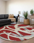 LOOMLAN Rugs Aloura Red Washable Indoor-Outdoor Rug