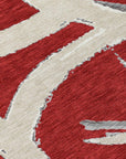LOOMLAN Rugs Aloura Red Washable Indoor-Outdoor Rug