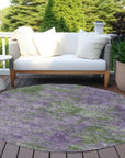 LOOMLAN Rugs Althea Purple Washable Indoor-Outdoor Rug