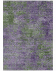 LOOMLAN Rugs Althea Purple Washable Indoor-Outdoor Rug