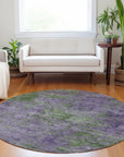 LOOMLAN Rugs Althea Purple Washable Indoor-Outdoor Rug
