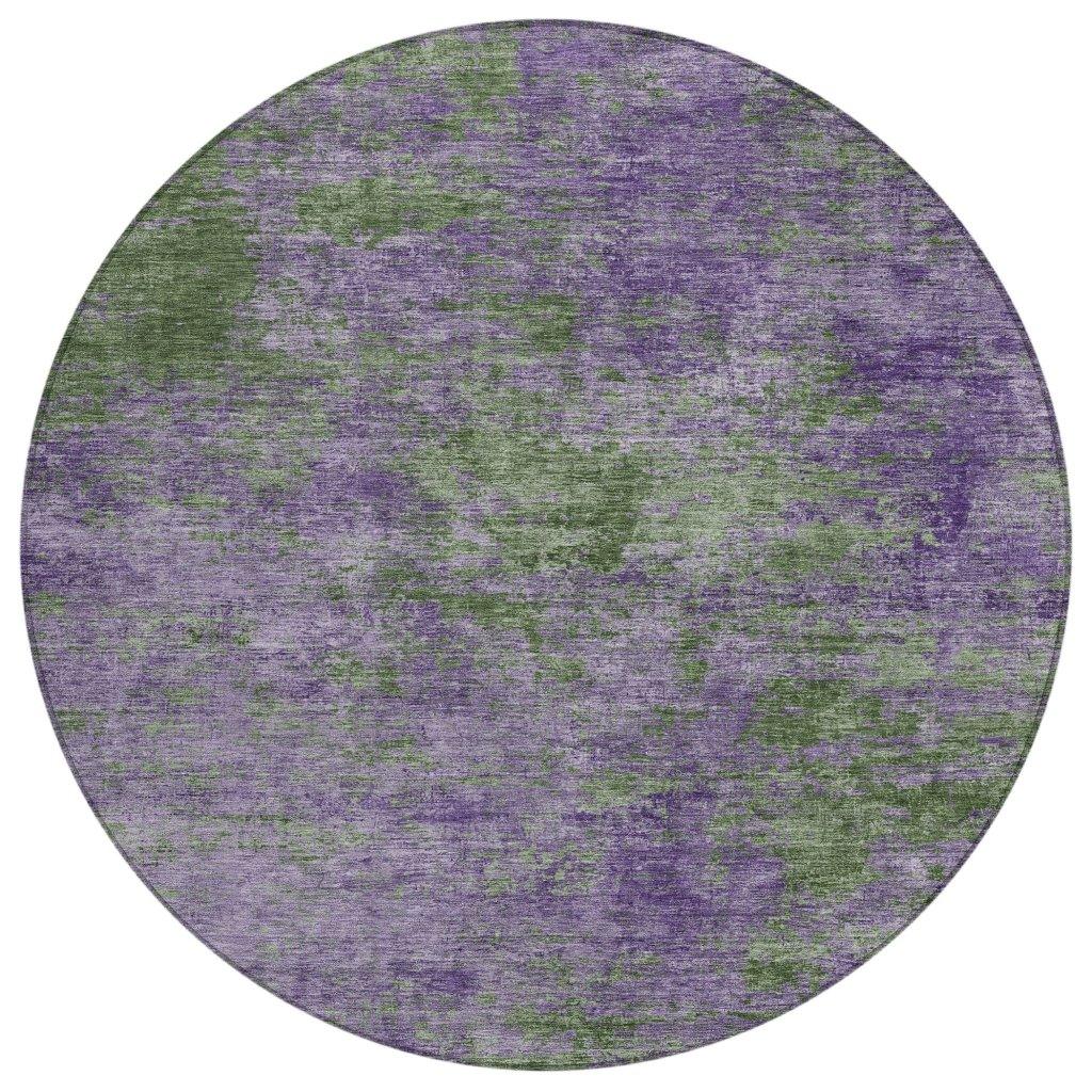 LOOMLAN Rugs Althea Purple Washable Indoor-Outdoor Rug