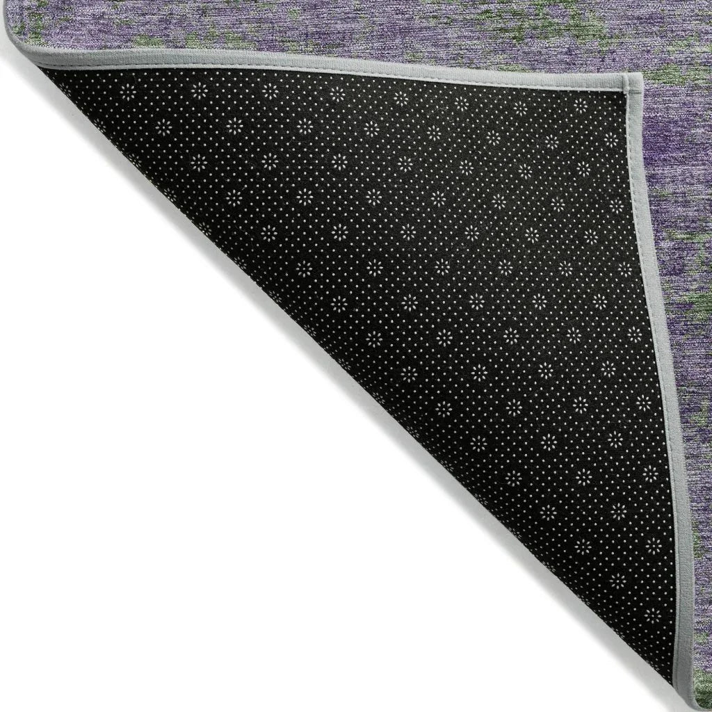 LOOMLAN Rugs Althea Purple Washable Indoor-Outdoor Rug