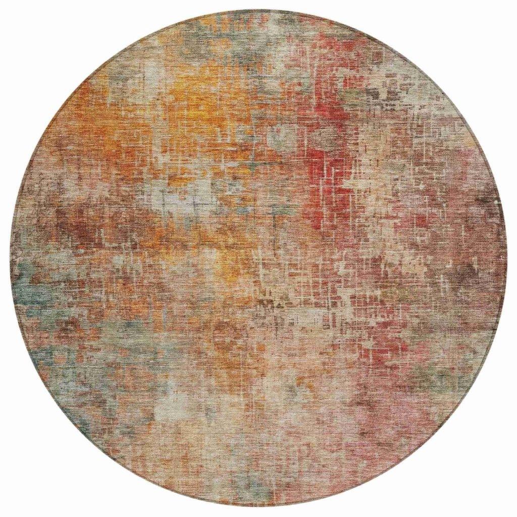 LOOMLAN Rugs Amalina Brown Washable Indoor-Outdoor Rug