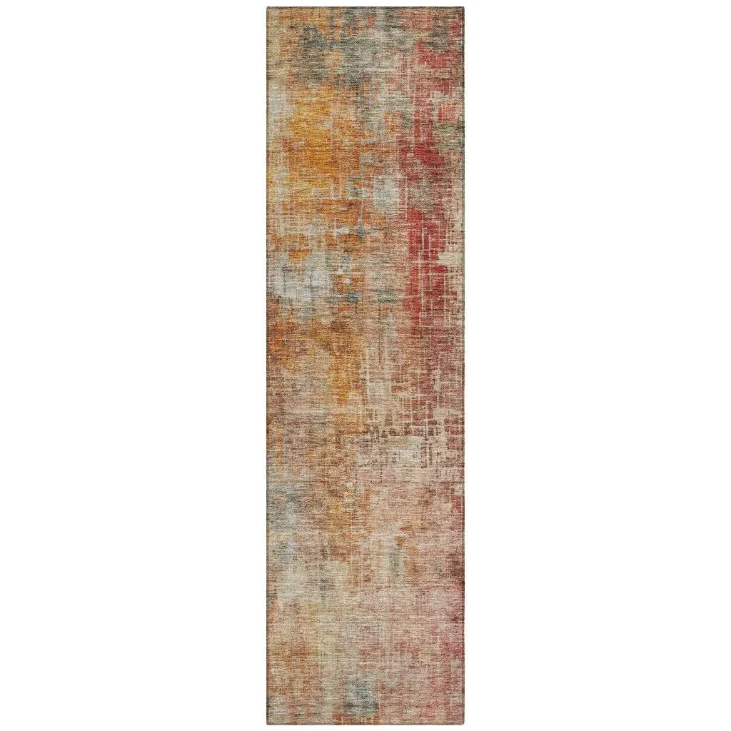 LOOMLAN Rugs Amalina Brown Washable Indoor-Outdoor Rug