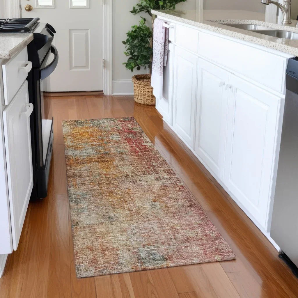LOOMLAN Rugs Amalina Brown Washable Indoor-Outdoor Rug