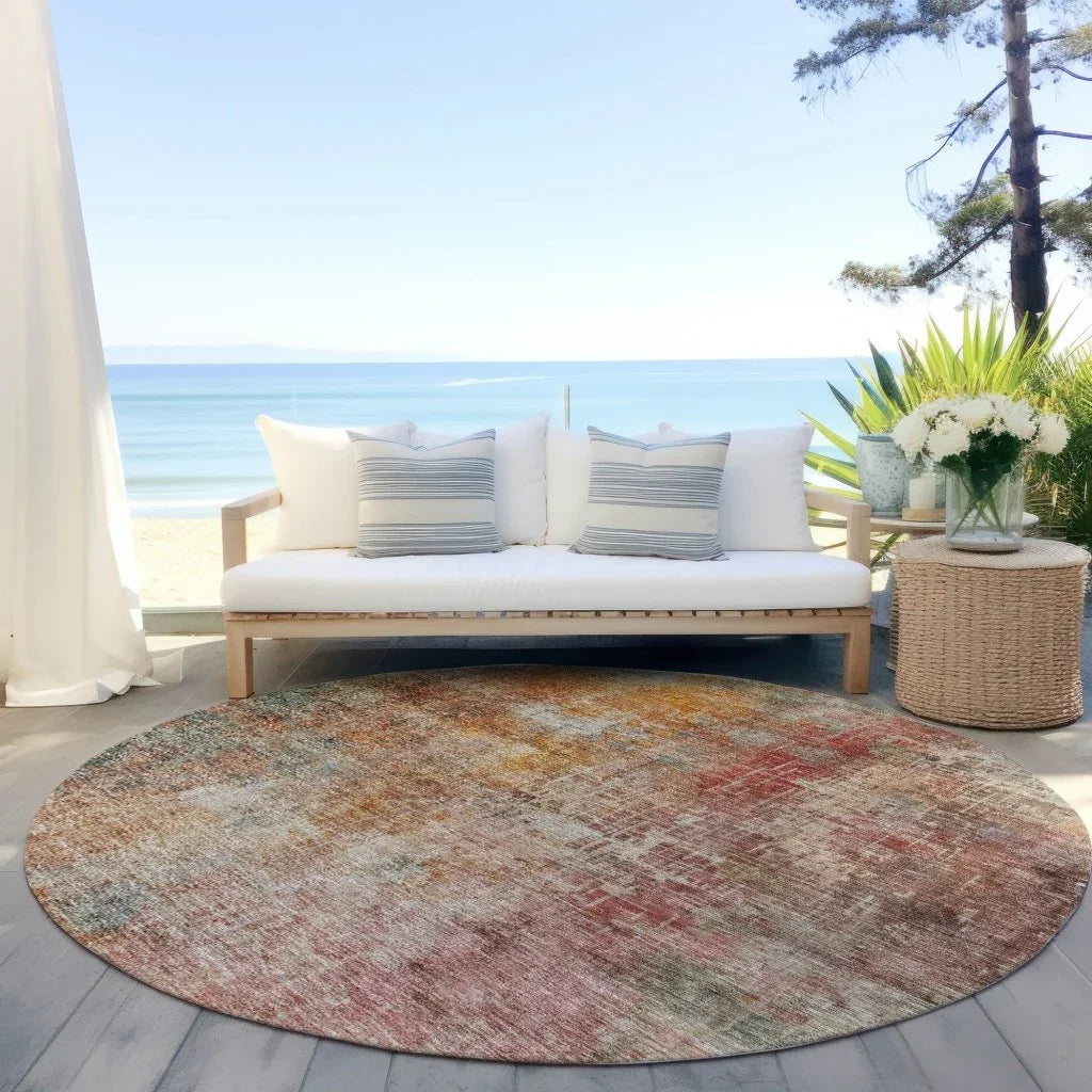 LOOMLAN Rugs Amalina Brown Washable Indoor-Outdoor Rug