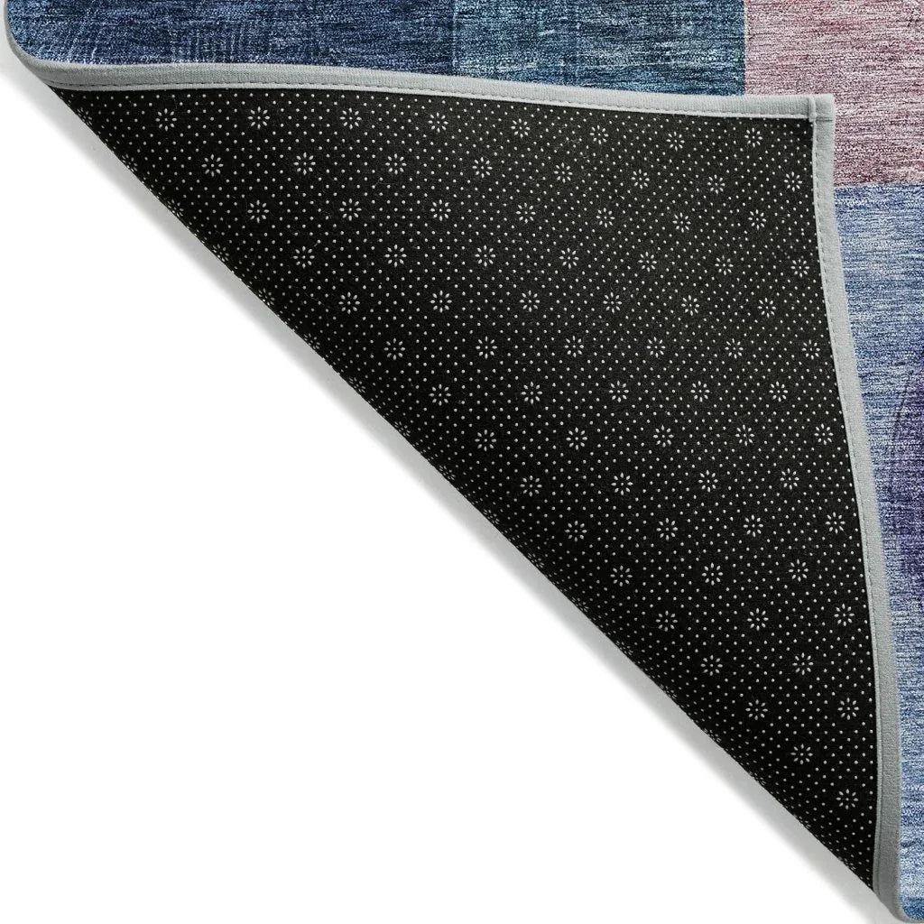 LOOMLAN Rugs Amara Blue Washable Indoor-Outdoor Rug