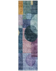 LOOMLAN Rugs Amara Blue Washable Indoor-Outdoor Rug