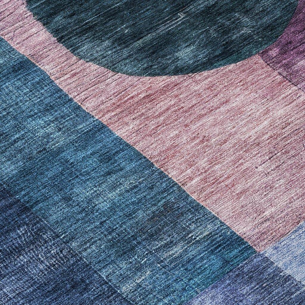LOOMLAN Rugs Amara Blue Washable Indoor-Outdoor Rug
