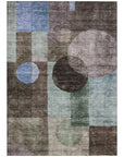 LOOMLAN Rugs Amara Brown Washable Indoor-Outdoor Rug
