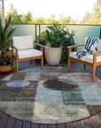 LOOMLAN Rugs Amara Brown Washable Indoor-Outdoor Rug