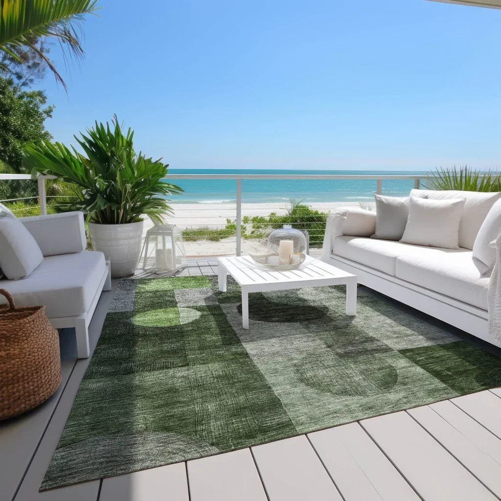 LOOMLAN Rugs Amara Fern Washable Indoor-Outdoor Rug