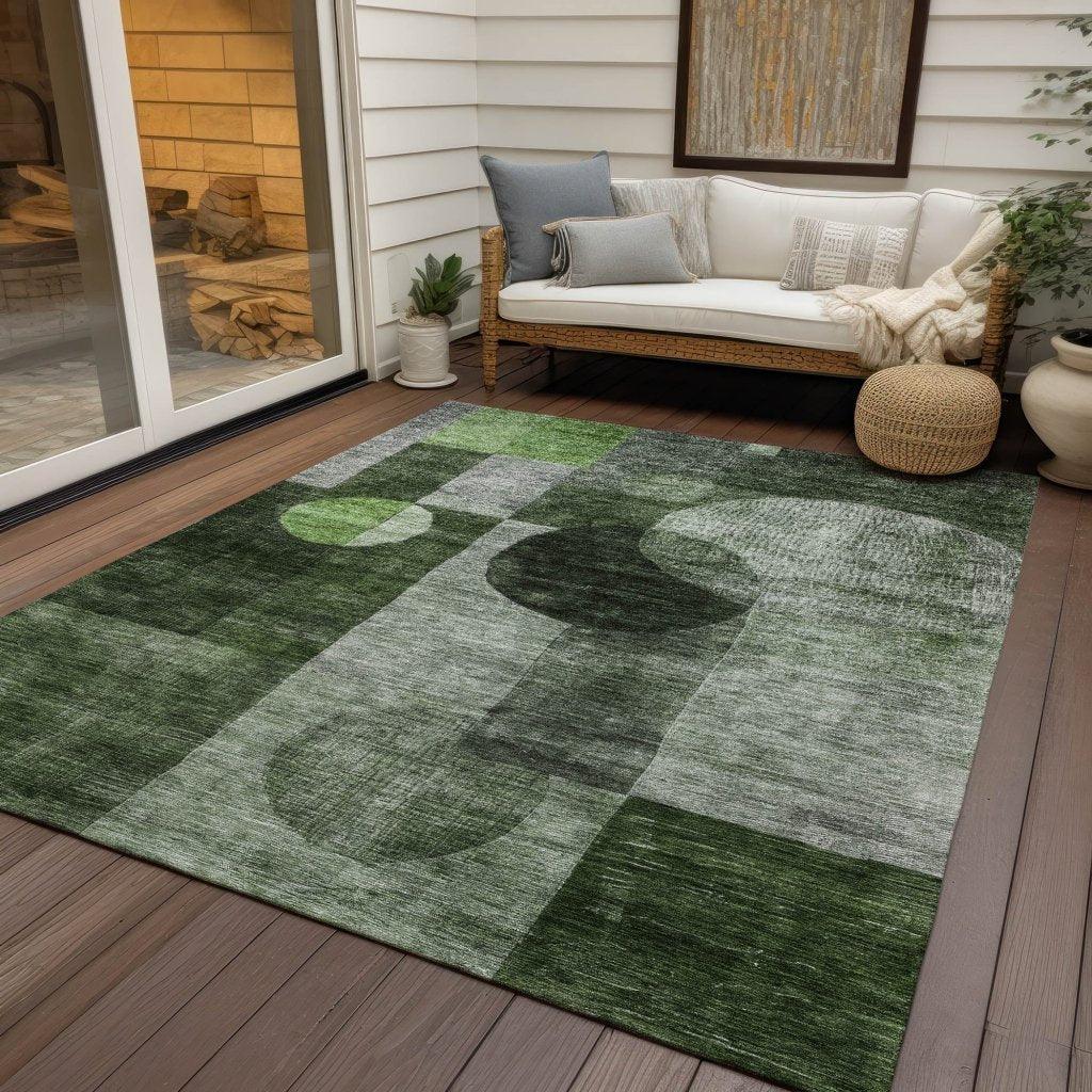 LOOMLAN Rugs Amara Fern Washable Indoor-Outdoor Rug