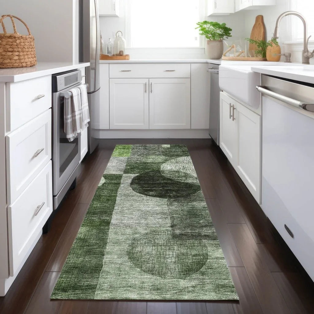 LOOMLAN Rugs Amara Fern Washable Indoor-Outdoor Rug