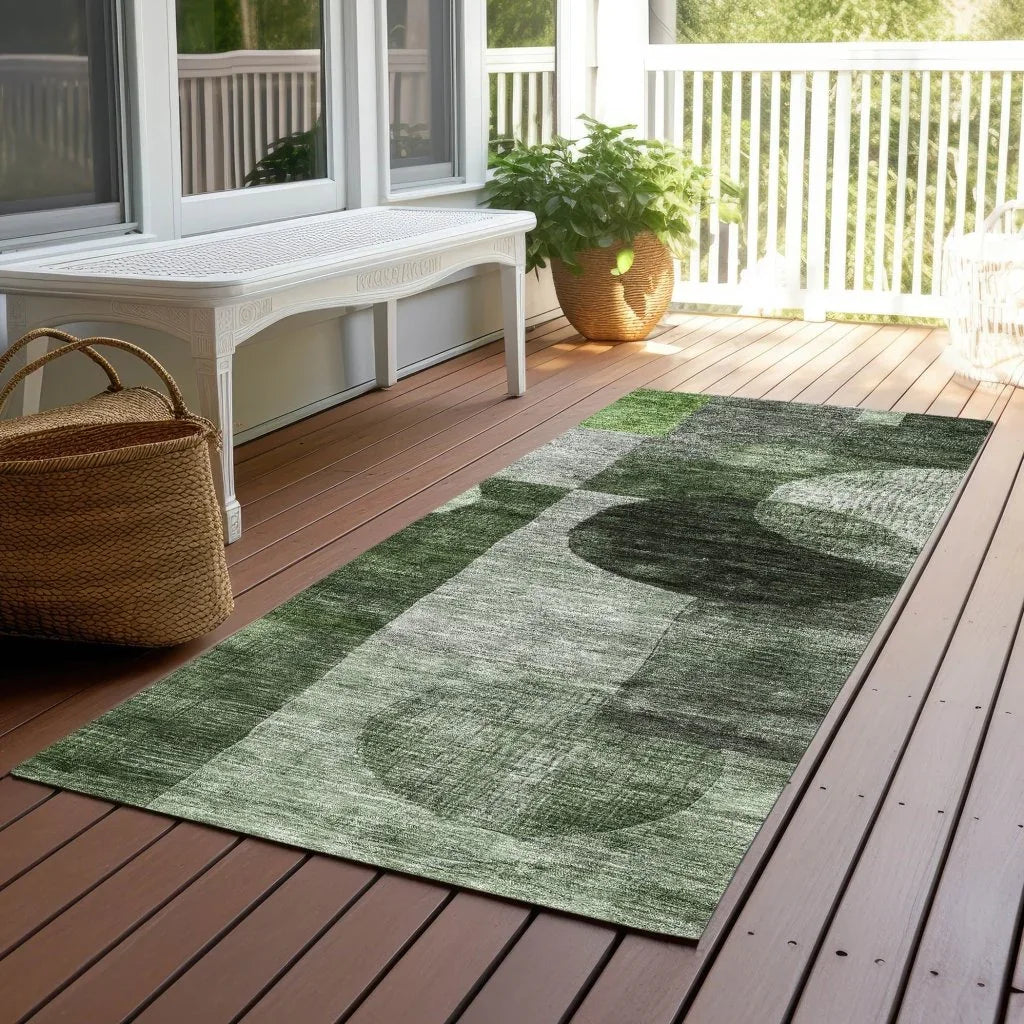 LOOMLAN Rugs Amara Fern Washable Indoor-Outdoor Rug