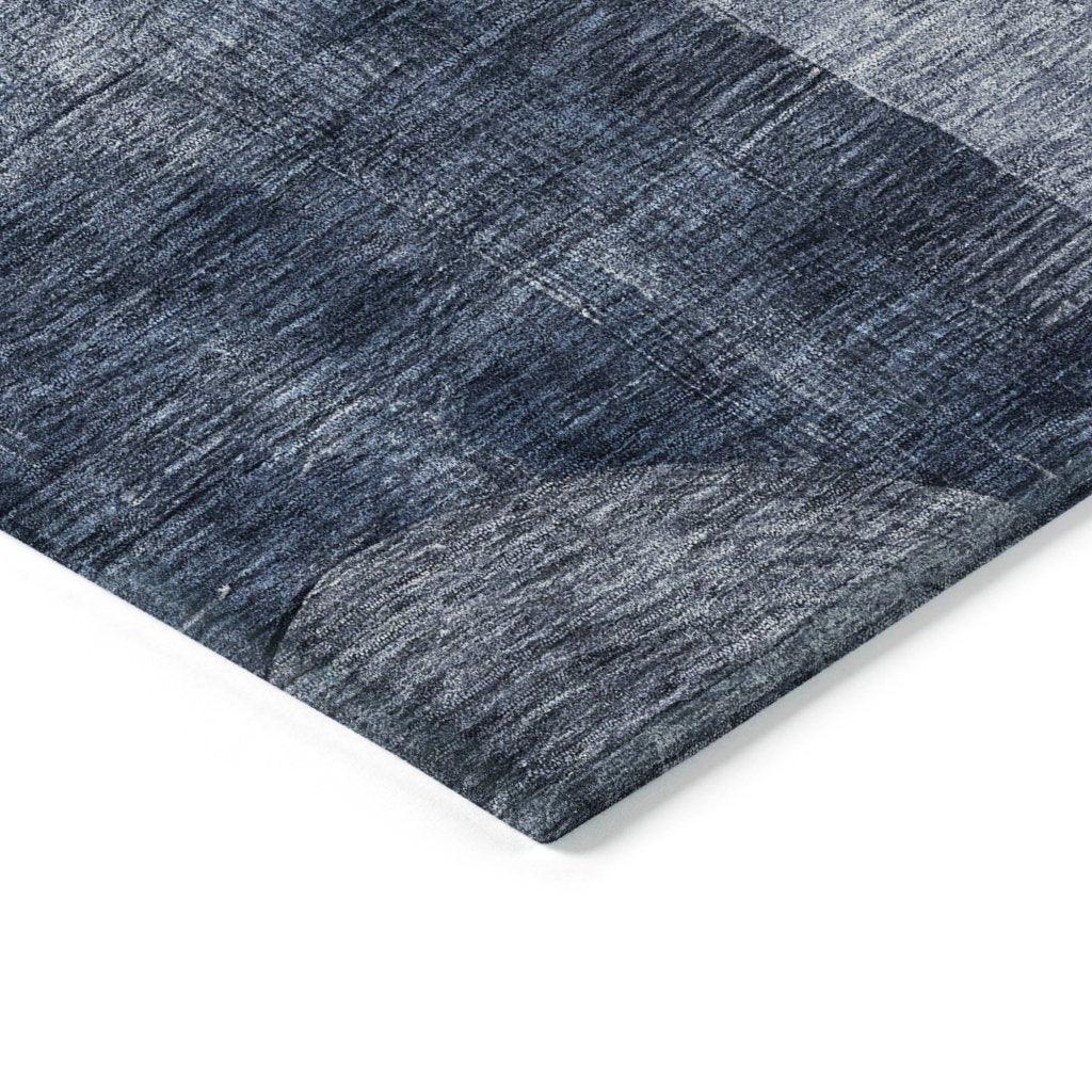 LOOMLAN Rugs Amara Navy Washable Indoor-Outdoor Rug
