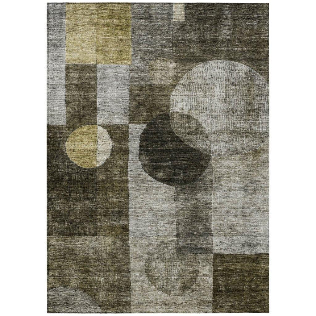 LOOMLAN Rugs Amara Taupe Washable Indoor-Outdoor Rug
