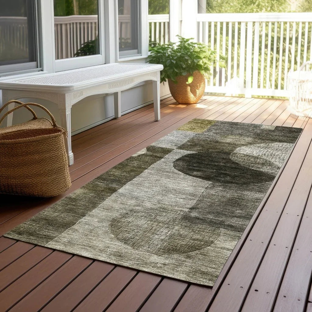 LOOMLAN Rugs Amara Taupe Washable Indoor-Outdoor Rug