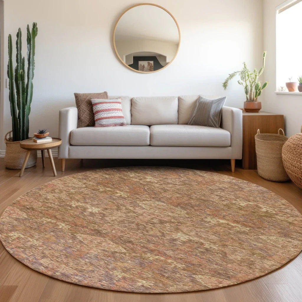 LOOMLAN Rugs Ambray Brown Washable Indoor-Outdoor Rug