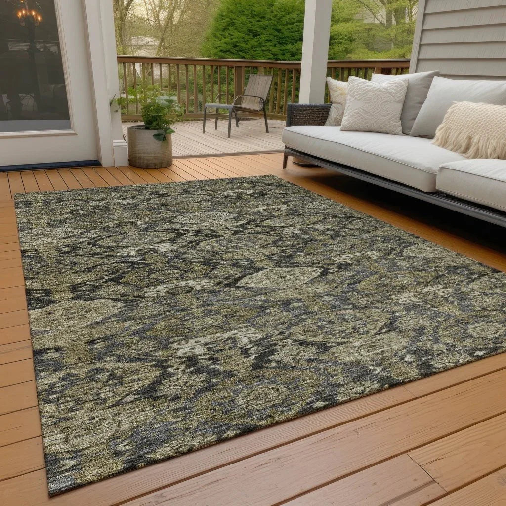 LOOMLAN Rugs Ambray Gray Washable Indoor-Outdoor Rug