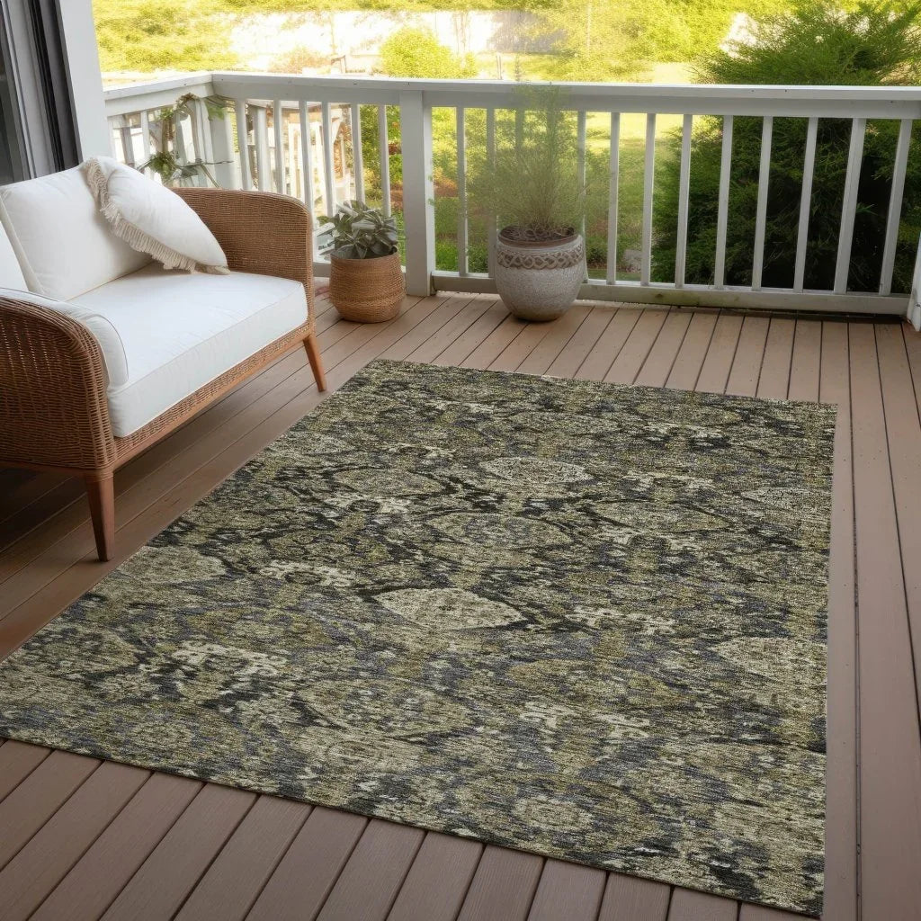 LOOMLAN Rugs Ambray Gray Washable Indoor-Outdoor Rug