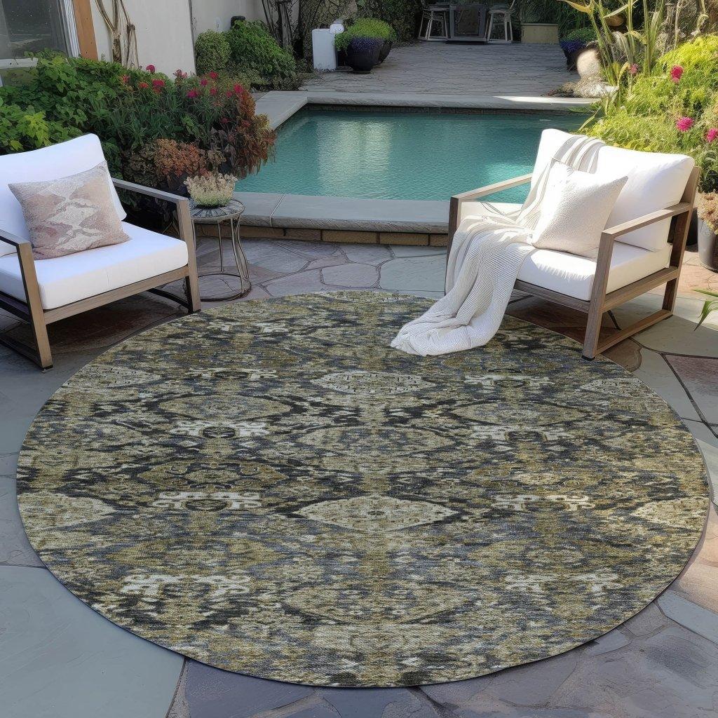 LOOMLAN Rugs Ambray Gray Washable Indoor-Outdoor Rug
