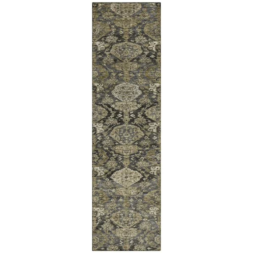 LOOMLAN Rugs Ambray Gray Washable Indoor-Outdoor Rug