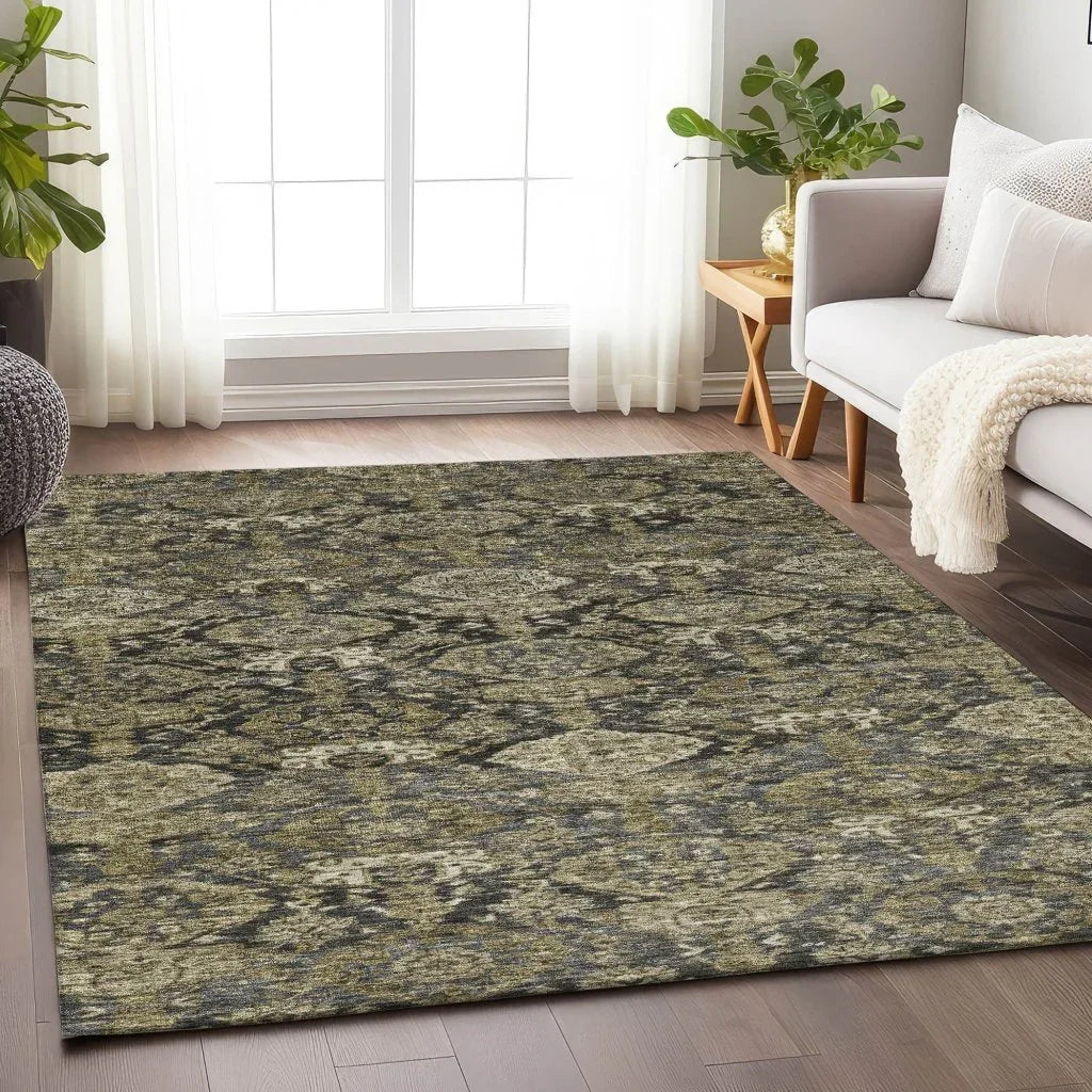 LOOMLAN Rugs Ambray Gray Washable Indoor-Outdoor Rug