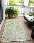 LOOMLAN Rugs Ameliah Green Washable Indoor-Outdoor Rug