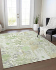 LOOMLAN Rugs Ameliah Green Washable Indoor-Outdoor Rug