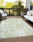 LOOMLAN Rugs Ameliah Green Washable Indoor-Outdoor Rug