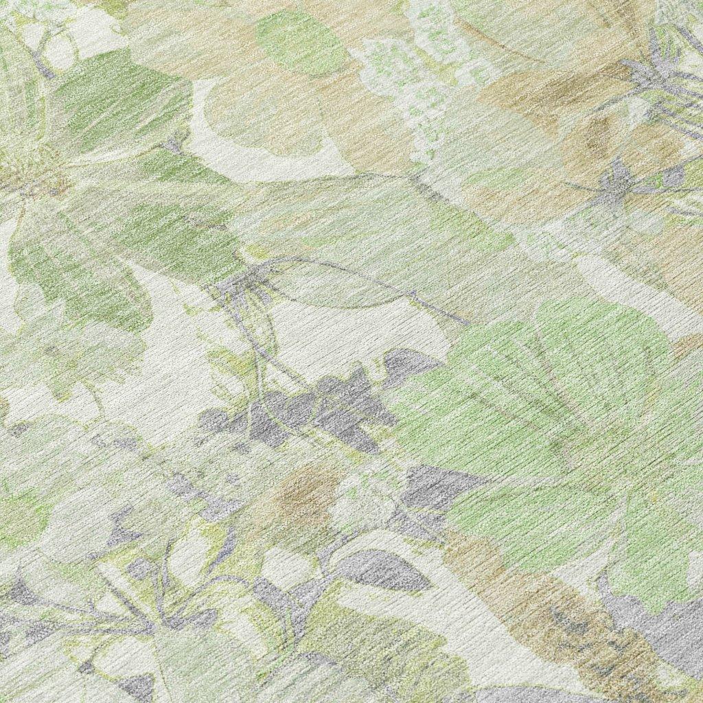 LOOMLAN Rugs Ameliah Green Washable Indoor-Outdoor Rug