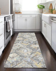 LOOMLAN Rugs Amethira Gray Washable Indoor-Outdoor Rug