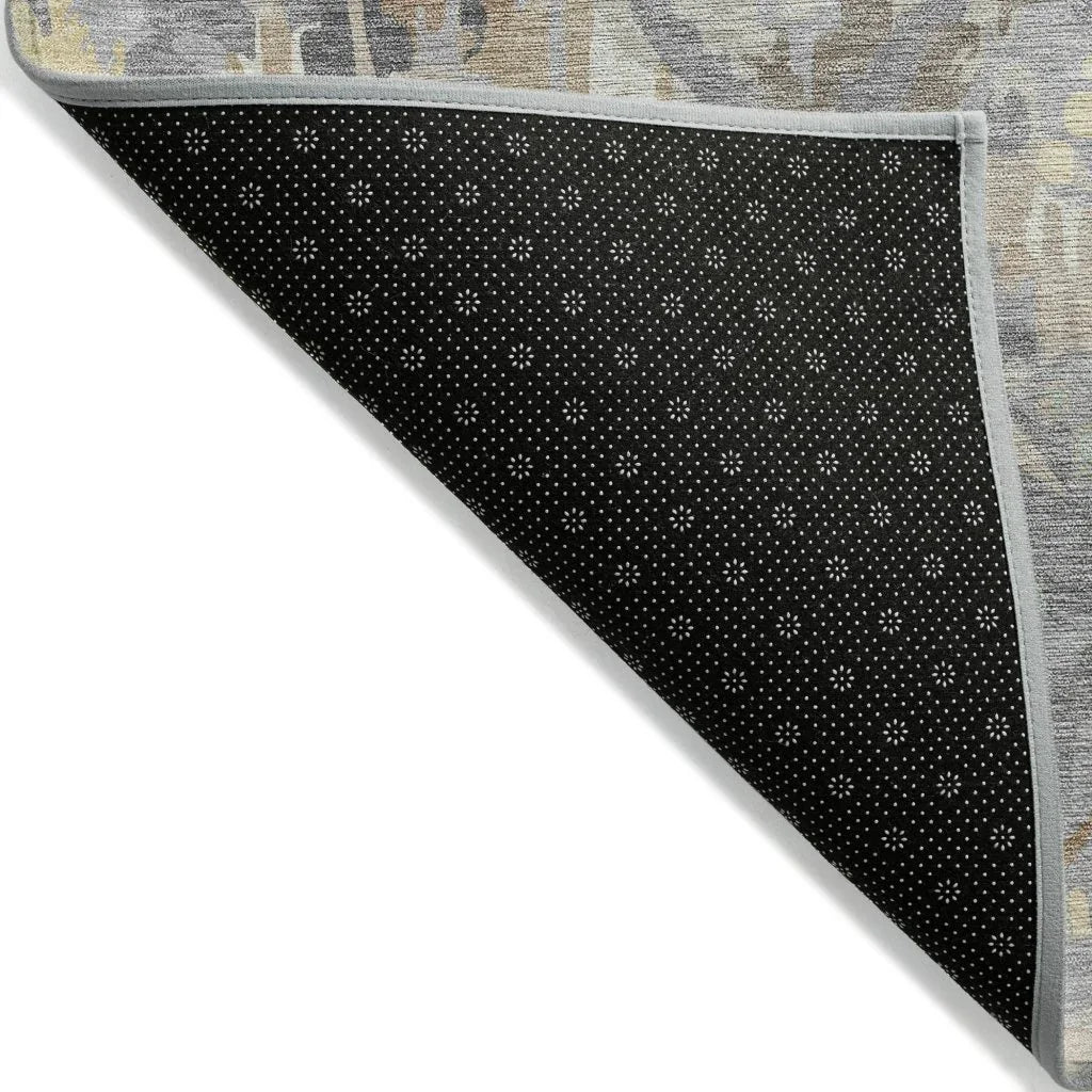 LOOMLAN Rugs Amethira Gray Washable Indoor-Outdoor Rug