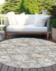 LOOMLAN Rugs Amethira Gray Washable Indoor-Outdoor Rug