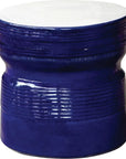 Ancaris Ring Accent Table - Navy Blue Outdoor End Table - LOOMLAN - Seasonal Living - Outdoor Side Tables