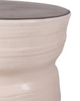 Ancaris Ring Handcrafted Ceramic Patio Accent Table - LOOMLAN - Seasonal Living - Outdoor Side Tables