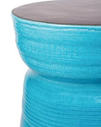 Ancaris Ring Handcrafted Ceramic Patio Accent Table - LOOMLAN - Seasonal Living - Outdoor Side Tables