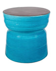Ancaris Ring Handcrafted Ceramic Patio Accent Table - LOOMLAN - Seasonal Living - Outdoor Side Tables
