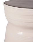 Ancaris Ring Handcrafted Ceramic Patio Accent Table - LOOMLAN - Seasonal Living - Outdoor Side Tables