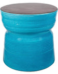 Ancaris Ring Handcrafted Ceramic Patio Accent Table - LOOMLAN - Seasonal Living - Outdoor Side Tables